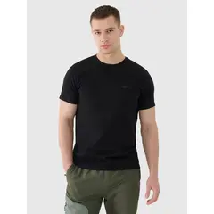 4F t-shirt męski koszulka bawełniana 4FWSS25TTSHM2003 czarna, Kolor: czarny, Rozmiar: XL