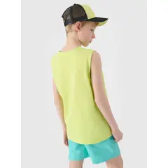 4F koszulka dziecięca bezrękawnik dla chłopca 4FJWSS25TSLEM163 zielona, Kolor: zielony, Rozmiar: 152, 4 zdjęcie