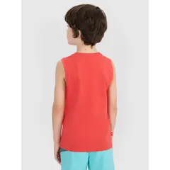 4F koszulka dziecięca bezrękawnik dla chłopca 4FJWSS25TSLEM162 czerwona, Kolor: czerwony, Rozmiar: 152, 5 zdjęcie