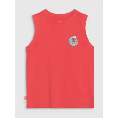 4F koszulka dziecięca bezrękawnik dla chłopca 4FJWSS25TSLEM162 czerwona, Kolor: czerwony, Rozmiar: 152, 2 zdjęcie