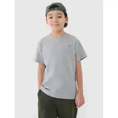 4F koszulka bawełniana t-shirt dla chłopca 4FJWMM00TTSHM2330 biała, Kolor: szary, Rozmiar: 152