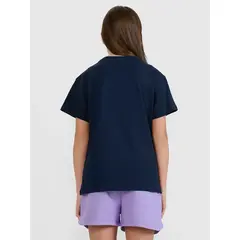 4F t-shirt dziecięcy koszulka dla dziewczynki 4FJWMM00TTSHF2332 granatowa, Kolor: granatowy, Rozmiar: 140, 2 zdjęcie