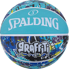 SPALDING piłka do koszykówki GRAFFITI niebieska, Kolor: granatowy, Rozmiar: 7