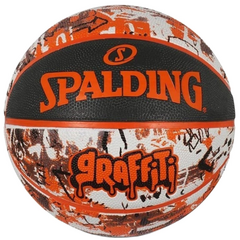 SPALDING piłka do koszykówki GRAFFITI pomarańczowa, Kolor: pomarańczowy, Rozmiar: 7
