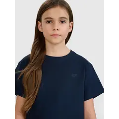 4F t-shirt dziecięcy koszulka dla dziewczynki 4FJWMM00TTSHF2332 granatowa, Kolor: granatowy, Rozmiar: 140, 4 zdjęcie