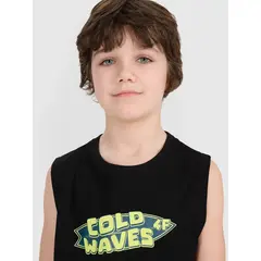 4F koszulka dziecięca bezrękawnik dla chłopca 4FJWSS25TSLEM164 czarna, Kolor: czarny, Rozmiar: 158, 3 zdjęcie