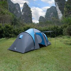 NILS CAMP namiot turystyczny 4 osobowy NC6431 HIGHLAND, Kolor: szary, 5 zdjęcie