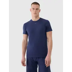 4F koszulka męska t-shirt treningowa szybkoschnąca 4FWSS25TFTSM1344 granatowa, Kolor: granatowy, Rozmiar: L