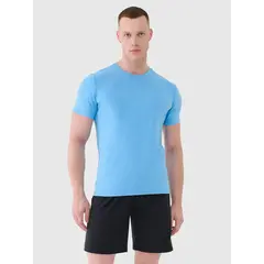 4F koszulka męska t-shirt treningowa 4FWSS25TFTSM1344 niebieska, Kolor: niebieski, Rozmiar: L