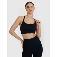 4F biustonosz sportowy z niskim wsparciem treningowy 4FWSS25USBAF166 czarny, Kolor: czarny, Rozmiar: M/L