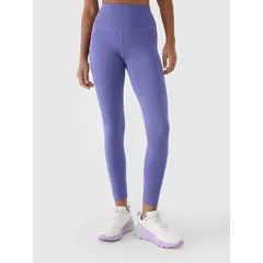 4F legginsy sportowe damskie z wysokim stanem 4FRSS25TFTIF306 fioletowe, Kolor: fioletowy, Rozmiar: M, 4 zdjęcie