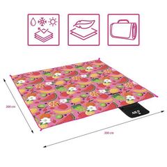 NILS CAMP koc turystyczny z warstwą aluminiową 200x200cm NC2223 różowy, Kolor: różowy, 2 zdjęcie