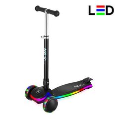 NILS EXTREME hulajnoga trójkołowa świecąca LED HLB1306 czarna