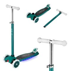 NILS EXTREME hulajnoga trójkołowa świecąca LED HLB1310 zielona, Kolor: zielony, Rozmiar: one size, 2 zdjęcie