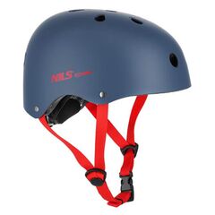 NILS EXTREME kask skatingowy orzeszek MTW001 szary/czerwony, Kolor: czerwony, Rozmiar: XS