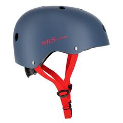 NILS EXTREME kask skatingowy orzeszek MTW001 szary/czerwony, Kolor: czerwony, Rozmiar: 48-52, 2 zdjęcie