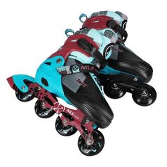 NILS EXTREME rolki rekreacyjne z kauczukowymi kołami NA13810 TWIST, Kolor: niebieski, Rozmiar: 31-34, 6 zdjęcie