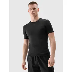 4F koszulka męska t-shirt treningowa 4FWSS25TFTSM1345 czarna, Kolor: czarny, Rozmiar: XL
