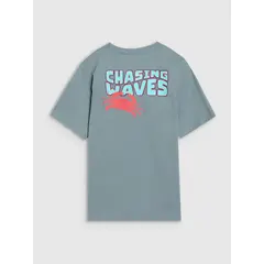 4F t-shirt bawełniany koszulka chłopięca 4FJWSS25TTSHM1914 zielona, Kolor: zielony, Rozmiar: 158, 2 zdjęcie