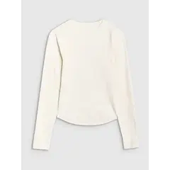 4F koszulka z długim rękawem longsleeve do ćwiczeń 4FWSS25TFLOF403 biała, Kolor: biały, Rozmiar: XS/S, 4 zdjęcie