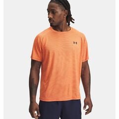 UNDER ARMOUR koszulka treningowa t-shirt męski UA Tech Textured SS pomarańczowa, Kolor: pomarańczowy, Rozmiar: S