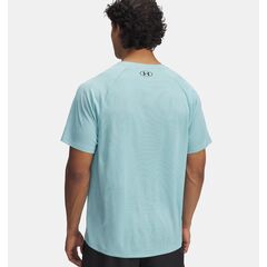 UNDER ARMOUR koszulka treningowa t-shirt męski UA Tech Textured SS niebieska, Kolor: niebieski, Rozmiar: S, 2 zdjęcie