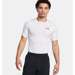 UNDER ARMOUR koszulka treningowa męska t-shirt HG Armour Comp SS biała, Kolor: biały, Rozmiar: L