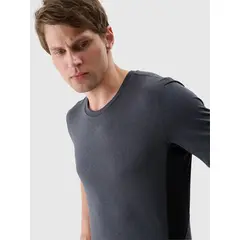 4F koszulka męska t-shirt treningowa 4FWSS25TFTSM1345 szara, Kolor: szary, Rozmiar: M, 3 zdjęcie