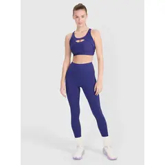 4F legginsy sportowe damskie do ćwiczeń 4FWSS25TFTIF304 granatowe, Kolor: granatowy, Rozmiar: L