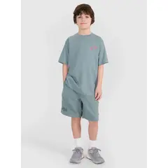 4F t-shirt bawełniany koszulka chłopięca 4FJWSS25TTSHM1914 zielona, Kolor: zielony, Rozmiar: 158, 4 zdjęcie
