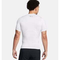 UNDER ARMOUR koszulka treningowa męska t-shirt HG Armour Comp SS biała, Kolor: biały, Rozmiar: S, 2 zdjęcie