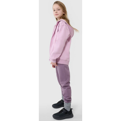 4F bluza rozpinana dla dziewczynki 4FJWSS25TSWSF1853 fioletowa, Kolor: różowy, Rozmiar: 164, 3 zdjęcie