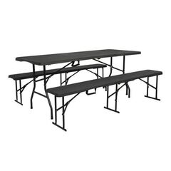 NC3404 SKŁADANA ŁAWKA OGRODOWA 183 CM ANTRACYT NILS CAMP, 6 zdjęcie