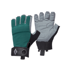 BLACK DIAMOND Damskie rękawiczki wspinaczkowe W'S CRAG Half-Finger GLOVES Raging Sea, Kolor: niebieski, Rozmiar: M