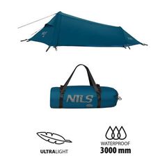 NILS CAMP namiot turystyczny biwakowy Ultra Light Skyair 1 niebieski, Kolor: niebieski, Rozmiar: one size, 4 zdjęcie
