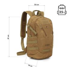NILS CAMP plecak taktyczny 25L Cobra NC3905 brązowy, Kolor: brązowy, Rozmiar: one size, 5 zdjęcie