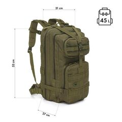 NILS CAMP plecak taktyczny 45L Ranger NC3902 zielony, Kolor: zielony, Rozmiar: one size, 6 zdjęcie