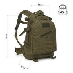 NILS CAMP plecak taktyczny 45L Vanguard NC3904 zielony, Kolor: zielony, Rozmiar: one size, 5 zdjęcie