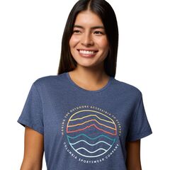 Columbia koszulka damska Sloan Ridge Graphic SS Tee Nocturnal, Find Your Trail, Rozmiar: XS