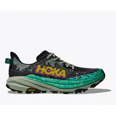 Hoka Trailowe buty do biegania damskie Speedgoat 6 black / aloe vera, Rozmiar: 38