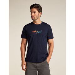 Icebreaker koszulka męska Merino 150 Tech Lite SS T-Shirt Slimey Salamander granatowy, Kolor: granatowy, Rozmiar: L