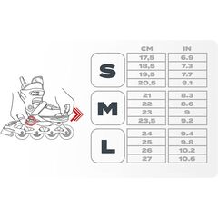 METEOR rolki dziecięce z kauczukowymi kołami dla początkujących ROX, Kolor: czarny, Rozmiar: 30-33, 6 zdjęcie