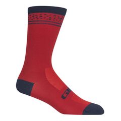 Skarpety GIRO COMP HIGH RISE ciemny czerwony lines, Kolor: czerwony, Rozmiar: M (40-42)