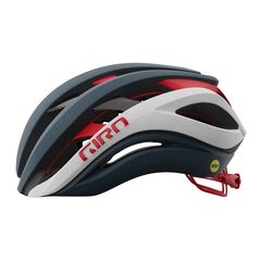 Kask szosowy GIRO AETHER SPHERICAL MIPS matte portaro gray biały czerwony, Kolor: czerwony, Rozmiar: S (51–55 cm)
