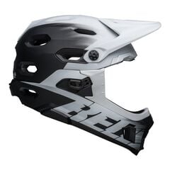 Kask full face BELL SUPER DH MIPS SPHERICAL matte czarny biały, Kolor: biały, Rozmiar: 55-59