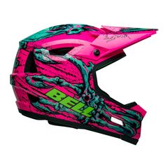 Kask full face BELL SANCTION 2 DLX MIPS bonehead gloss różowy turquoise  (LIMITED EDITION), Kolor: różowy, Rozmiar: XL (59-61 cm)