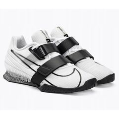 NIKE-ROMALEOS-4 buty do podnoszenia ciężarów na siłownie białe/czarne, Kolor: biały, Rozmiar: 41, 4 zdjęcie