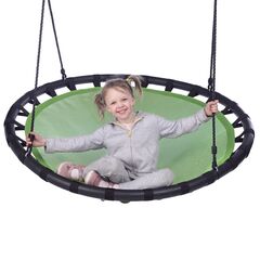 NILS FUN huśtawka dla dzieci bocianie gniazdo 120cm NB5036 zielony, Kolor: zielony, Rozmiar: one size, 6 zdjęcie
