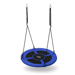 NILS FUN huśtawka dla dzieci bocianie gniazdo 100cm NB5031 niebieska, Kolor: niebieski, Rozmiar: one size