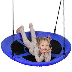 NILS FUN huśtawka dla dzieci bocianie gniazdo 100cm NB5031 niebieska, Kolor: niebieski, Rozmiar: one size, 3 zdjęcie
